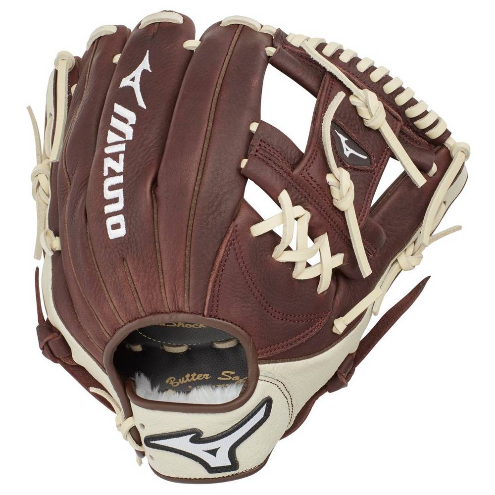 Guanti Mizuno Baseball Franchise Series Infield 11.5" Uomo - Caffè/Argento - 16857-RJMA